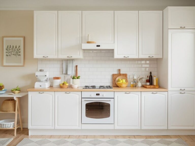 0Nowoczesna kuchnia z lakierowanymi powierzchniami i mikrofibrą