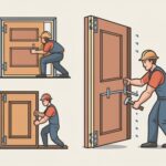 Proces usuwania sworzni zawiasów młotkiem