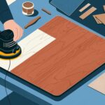 Stół z okleiną po zakończonej renowacji