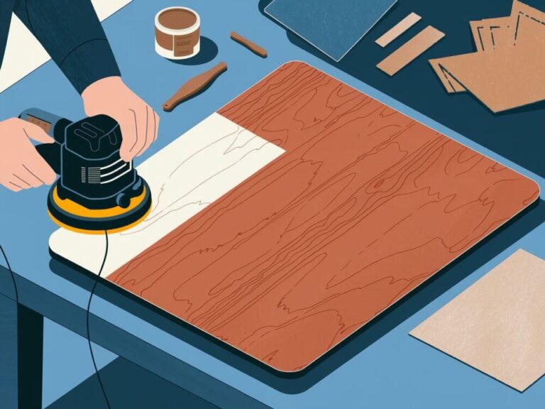 Stół z okleiną po zakończonej renowacji