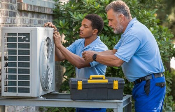 instalatorzy montujący pompę ciepła NIBE