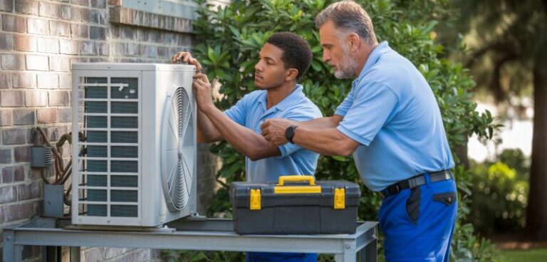 instalatorzy montujący pompę ciepła NIBE